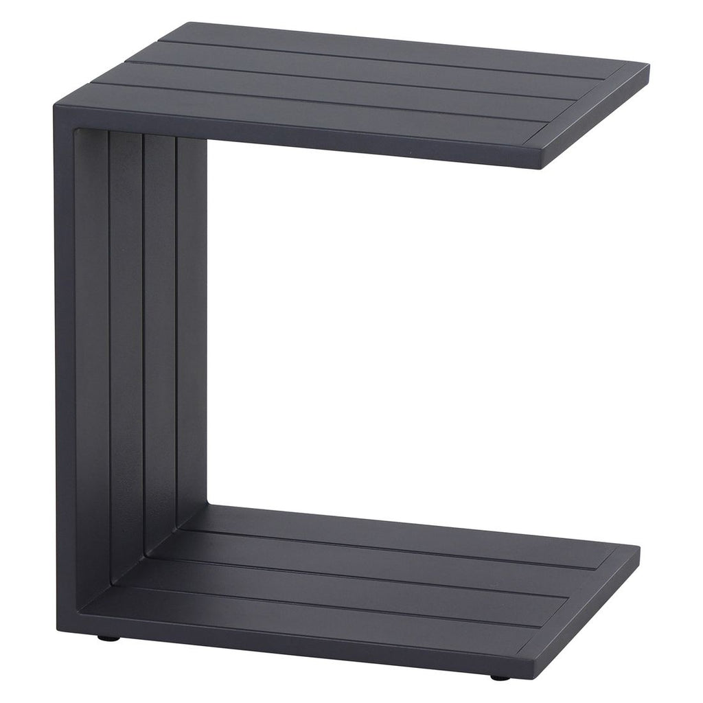 Hjørnesofa ute Brighton med loungebord aluminium/teak 242x242 cm - Siena Garden