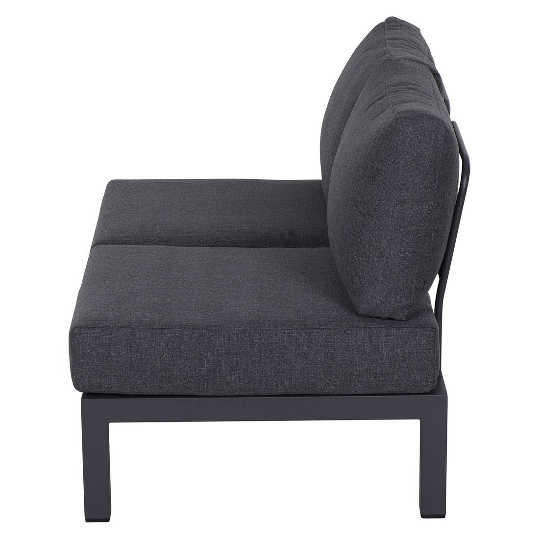 Hjørnesofa ute Brighton med loungebord aluminium/teak 242x242 cm - Siena Garden