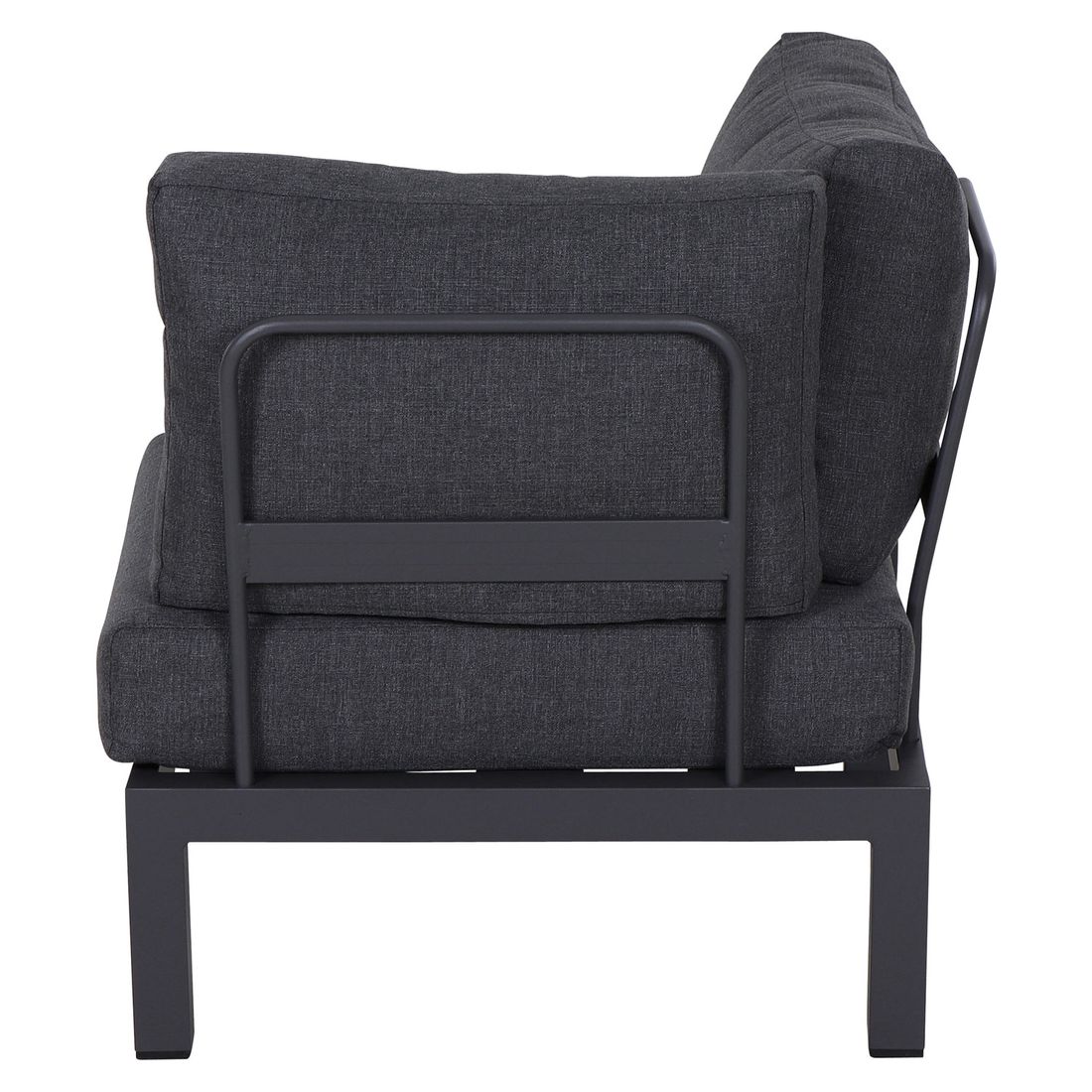 Hjørnesofa ute Brighton med loungebord aluminium/teak 242x242 cm - Siena Garden