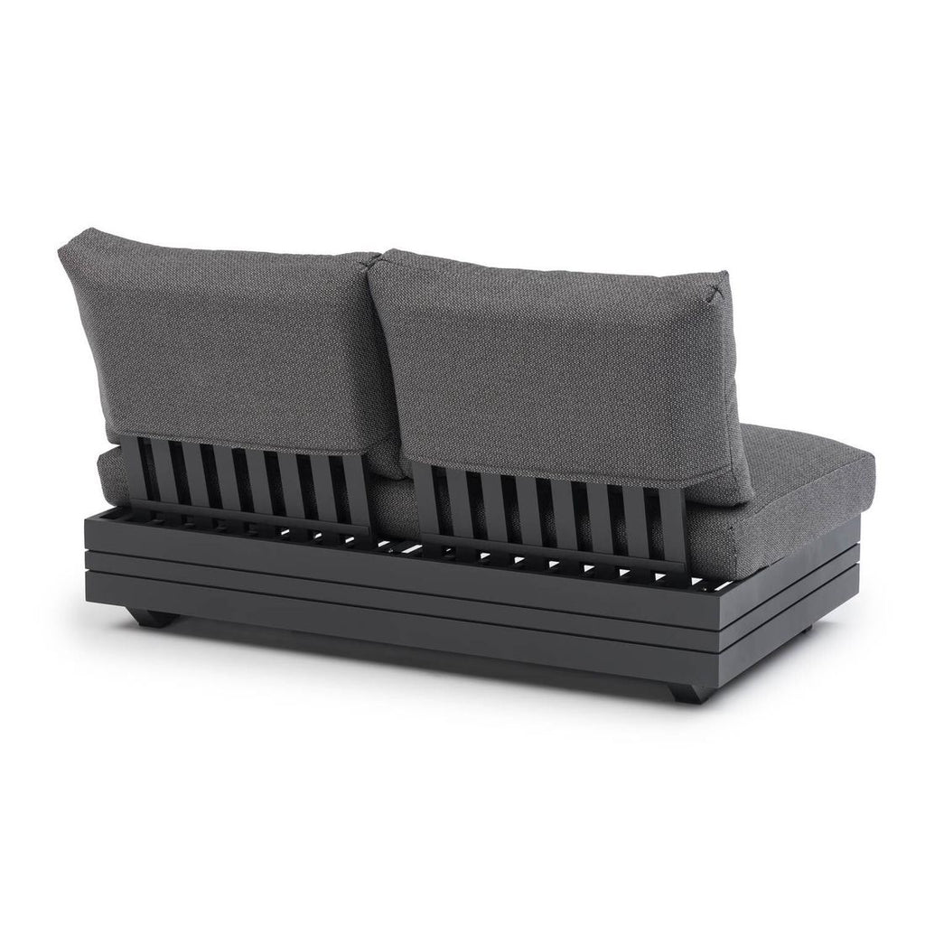 Hjørnesofa ute Cubo Neo aluminium/teak - Zebra