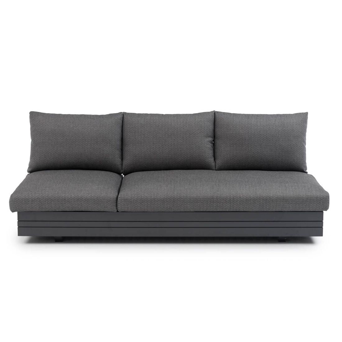 Hjørnesofa ute Cubo Neo aluminium/teak - Zebra