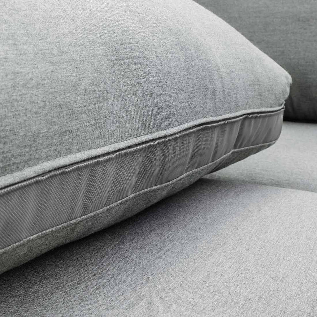 Hjørnesofa ute Ego aluminium/Sunbrella 288x305 cm oversikt fra siden