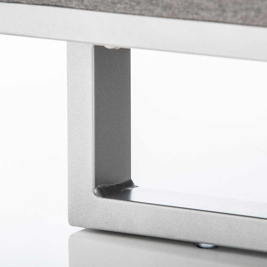 Hjørnesofa ute Ego aluminium/Sunbrella 288x305 cm detalj av stofftekstur