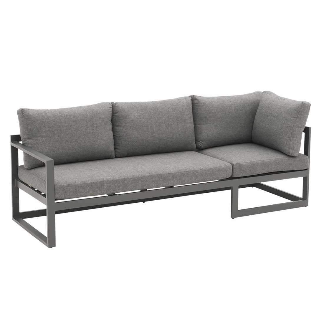 Hjørnesofa ute Florenz med loungebord aluminium olefin - bordplate i glasskeramikk