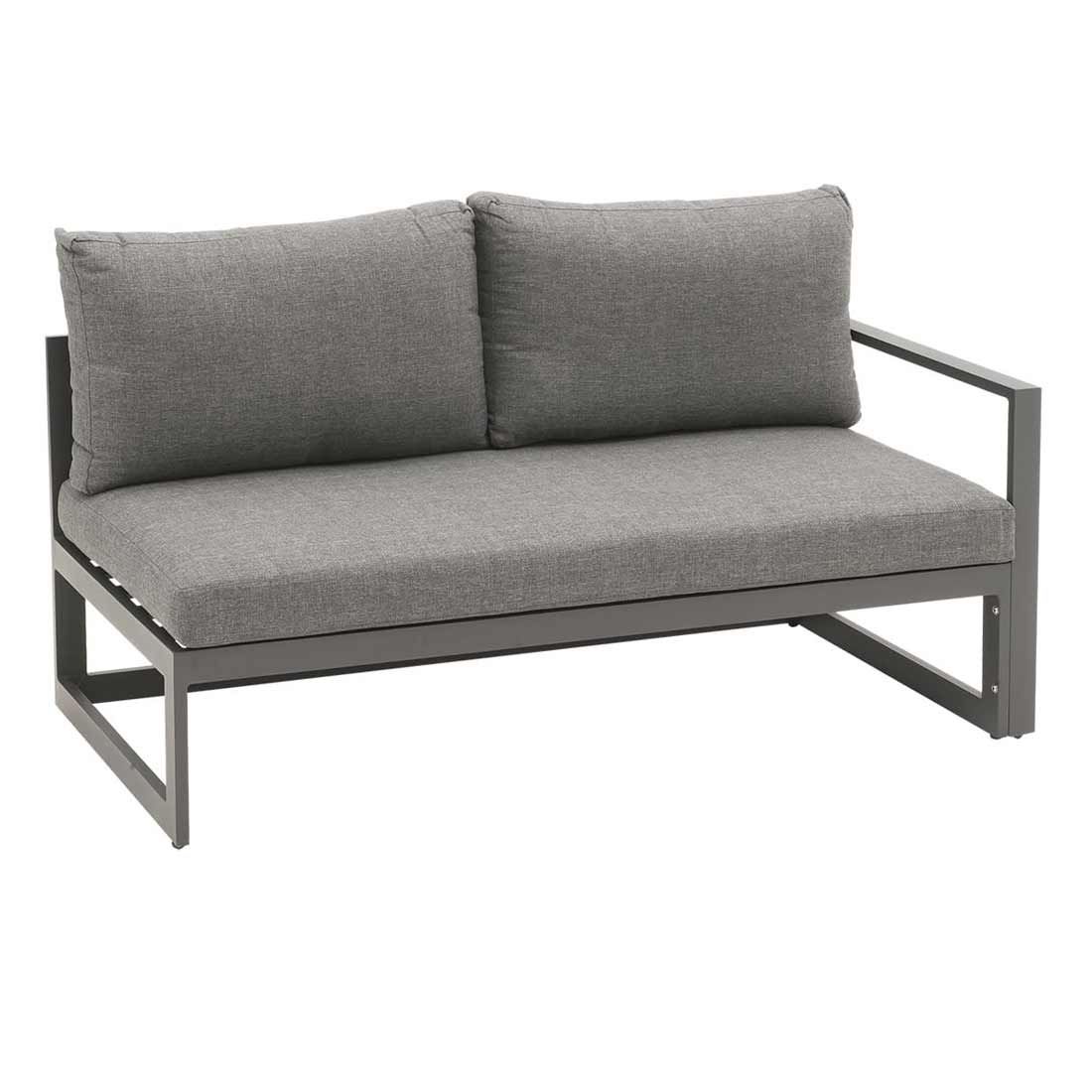 Hjørnesofa ute Florenz med loungebord aluminium olefin - nærbilde av aluminiumramme