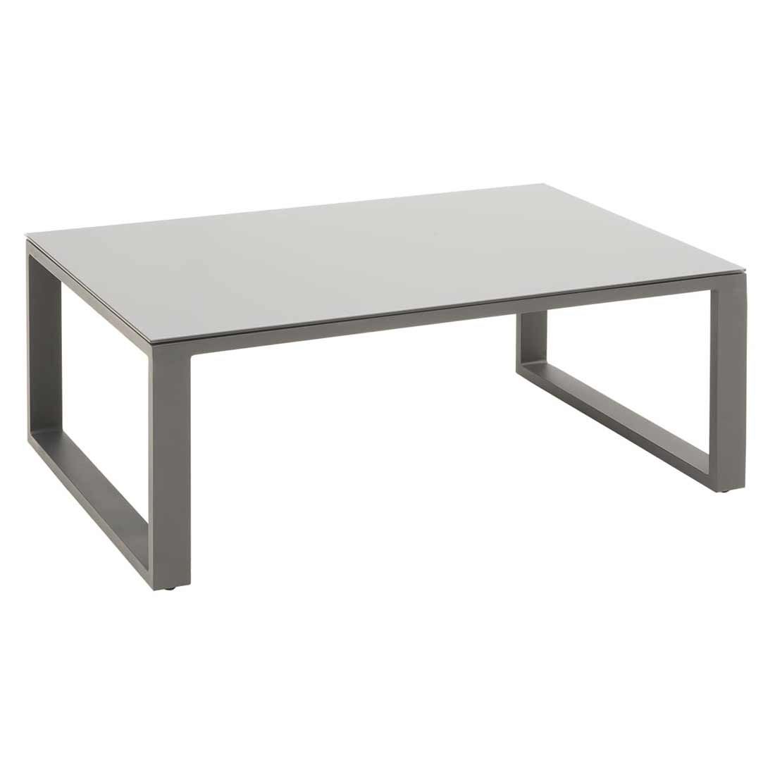 Hjørnesofa ute Florenz med loungebord aluminium olefin - detalj av loungebord