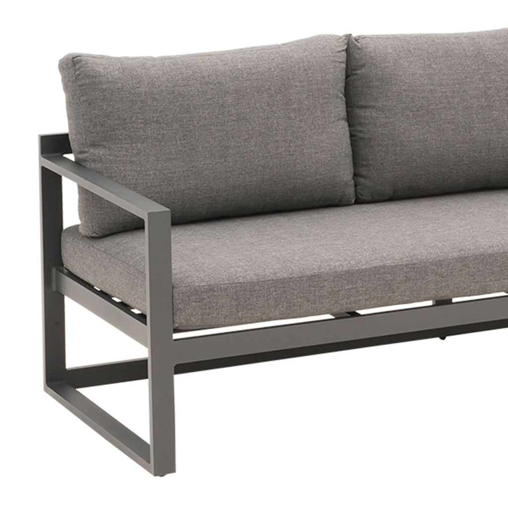 Hjørnesofa ute Florenz med loungebord aluminium olefin - sittepute og ryggstøtte