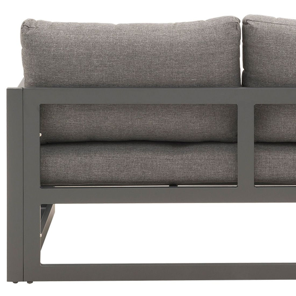Hjørnesofa ute Florenz med loungebord aluminium olefin - oversikt terrasseoppsett