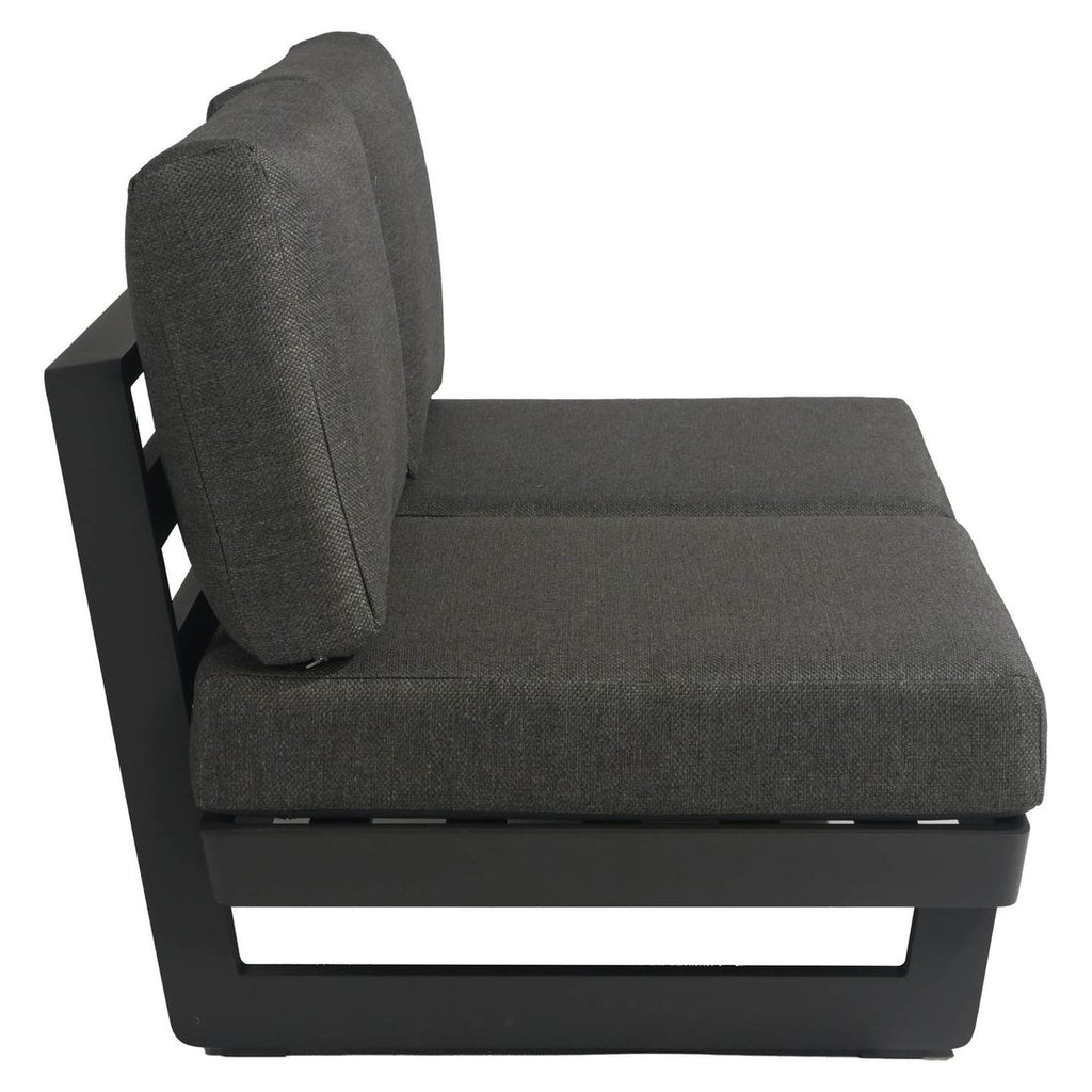 Hjørnesofa ute Lana med loungebord aluminium olefin detalj aluminiumramme