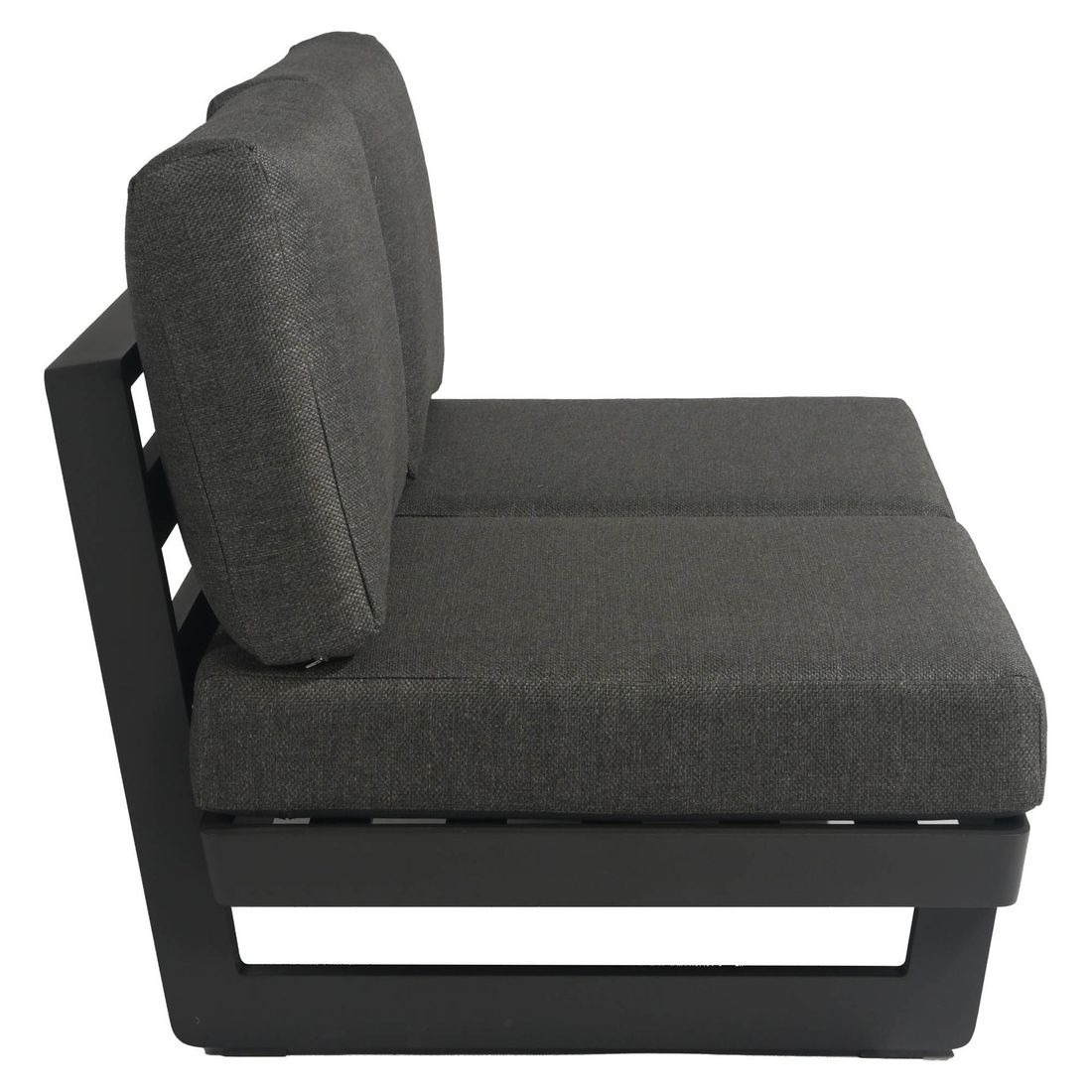 Hjørnesofa ute Lana med loungebord aluminium olefin detalj aluminiumramme