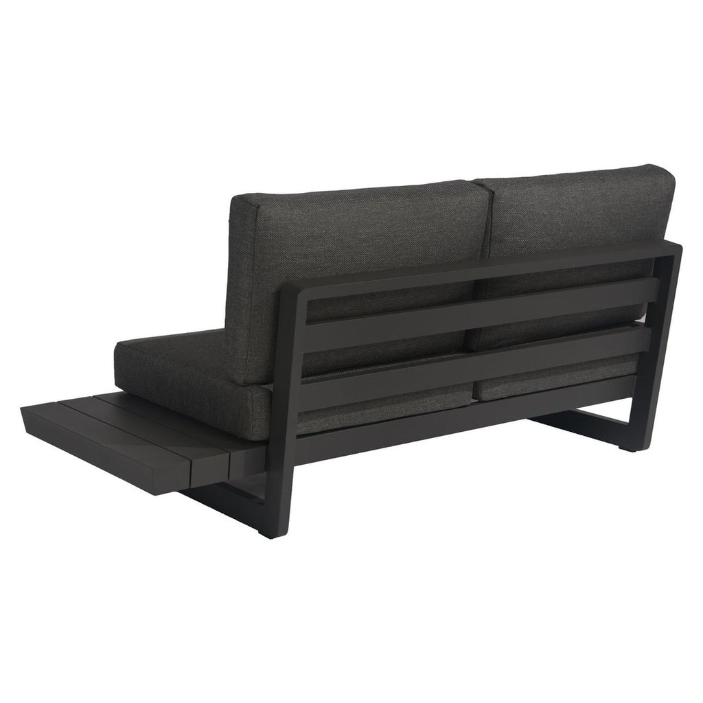 Hjørnesofa ute Lana med loungebord aluminium olefin puter og stoff