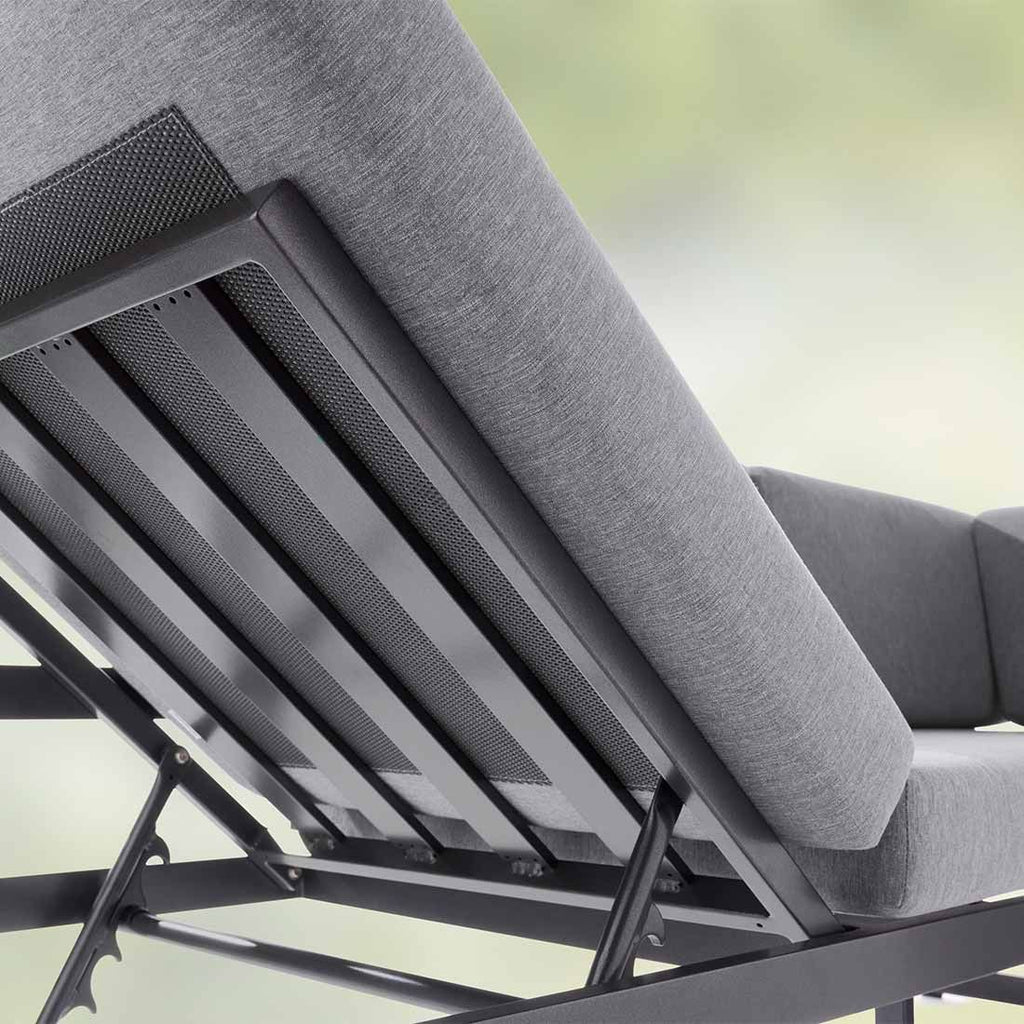 Nærbilde av aluminiumramme på Hjørnesofa ute Adelaide aluminium/Sunproof - Sieger