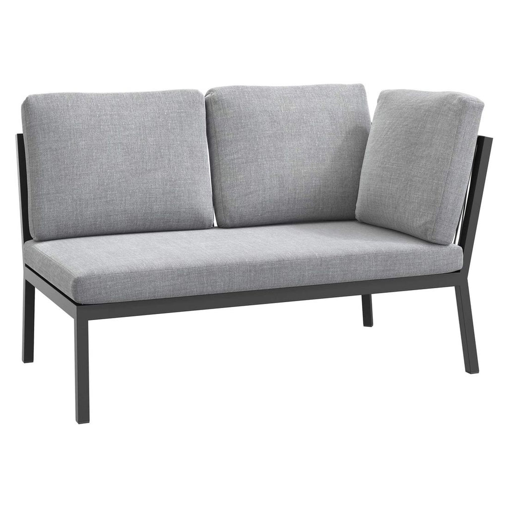 Hjørnesofa ute Alex med loungebord aluminium/tau grå - OUTLIV.