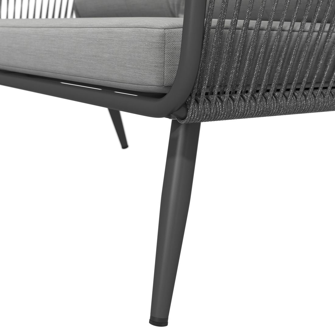 Hjørnesofa ute Alex aluminium tau olefin 247 cm oversikt terrasse