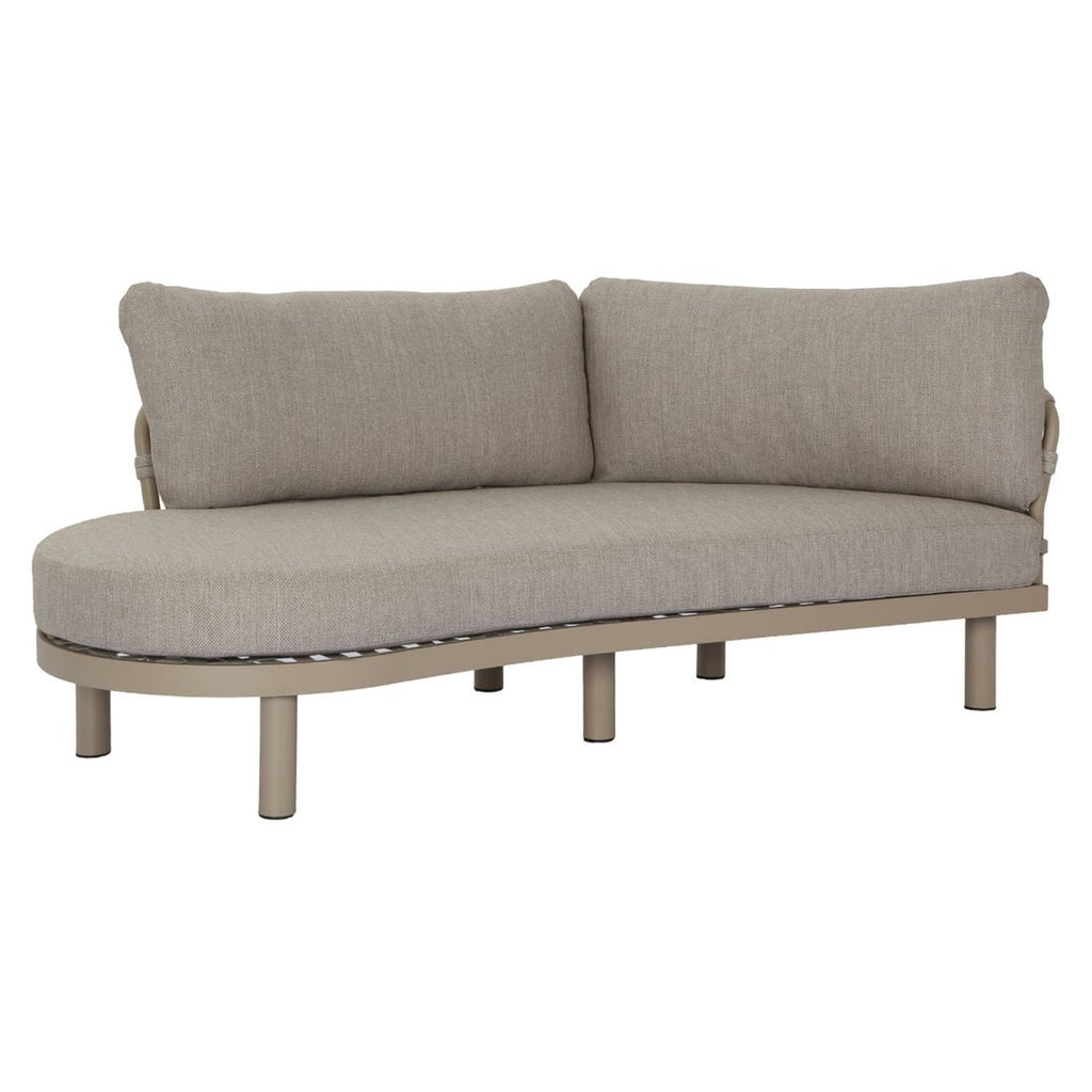 Hjørnesofa ute Atlantic aluminium tau olefin nærbilde putetrekk