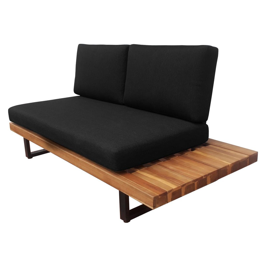 Hjørnesofa ute Bahamas med loungebord aluminium/akasie - OUTLIV.