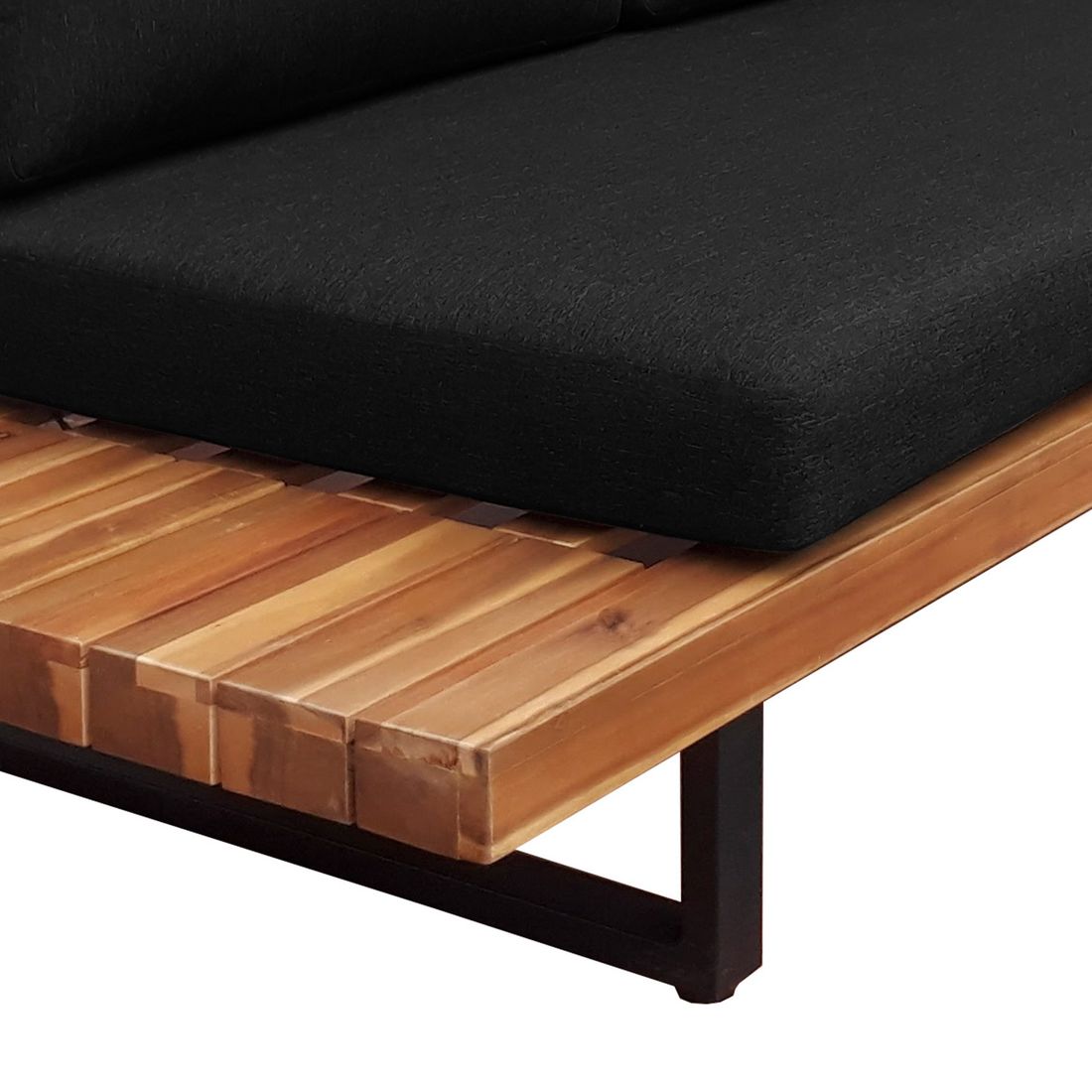 Hjørnesofa ute Bahamas med loungebord aluminium/akasie - OUTLIV.