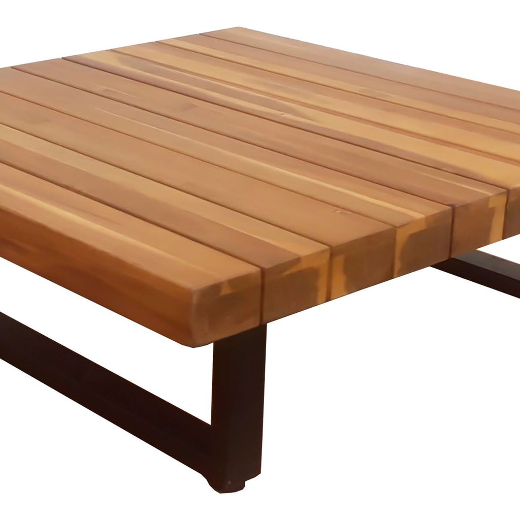 Hjørnesofa ute Bahamas med loungebord aluminium/akasie - OUTLIV.