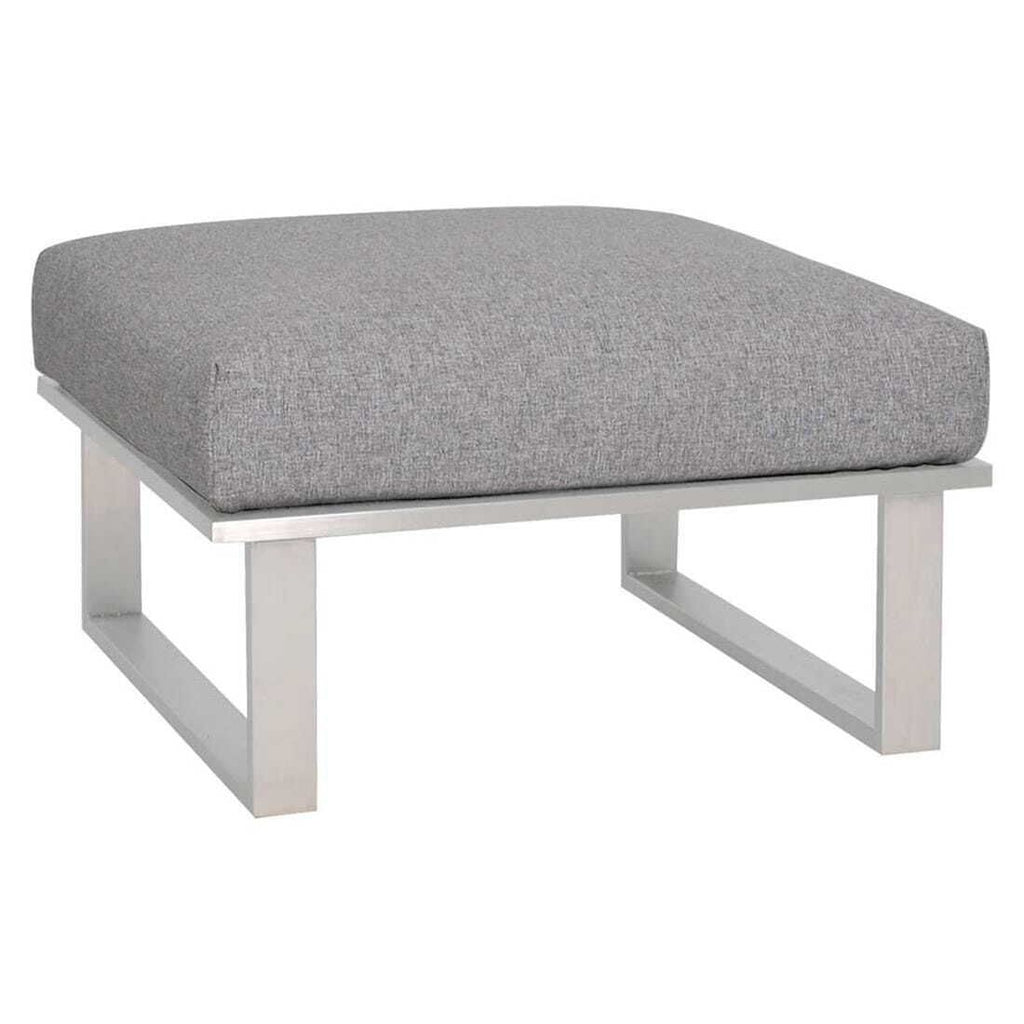 Montert Hjørnesofa ute Belvedere med loungebord rustfritt stål/teak - Zebra på terrasse