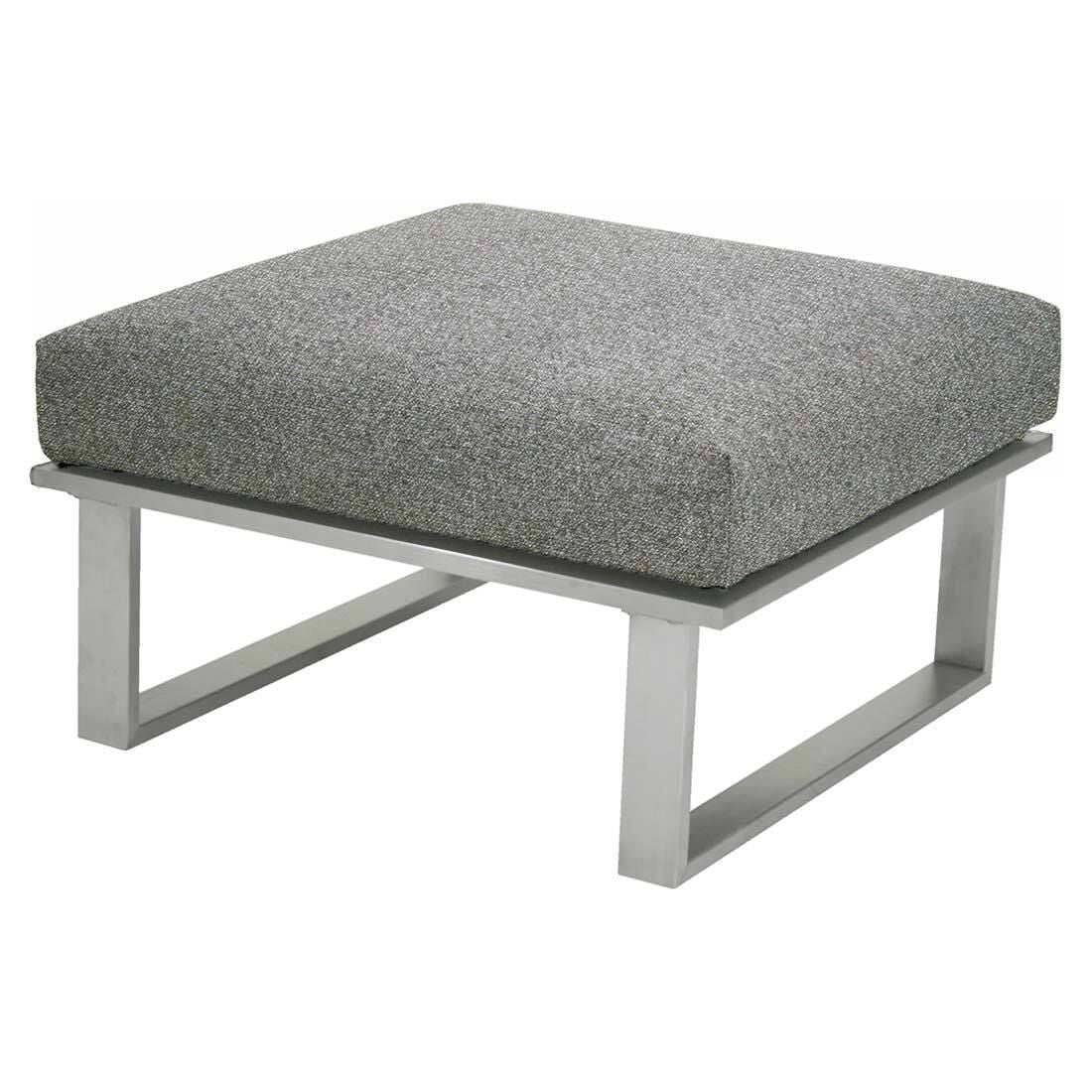 Hjørnesofa ute Belvedere med loungebord rustfritt stål 395x165 cm - Zebra