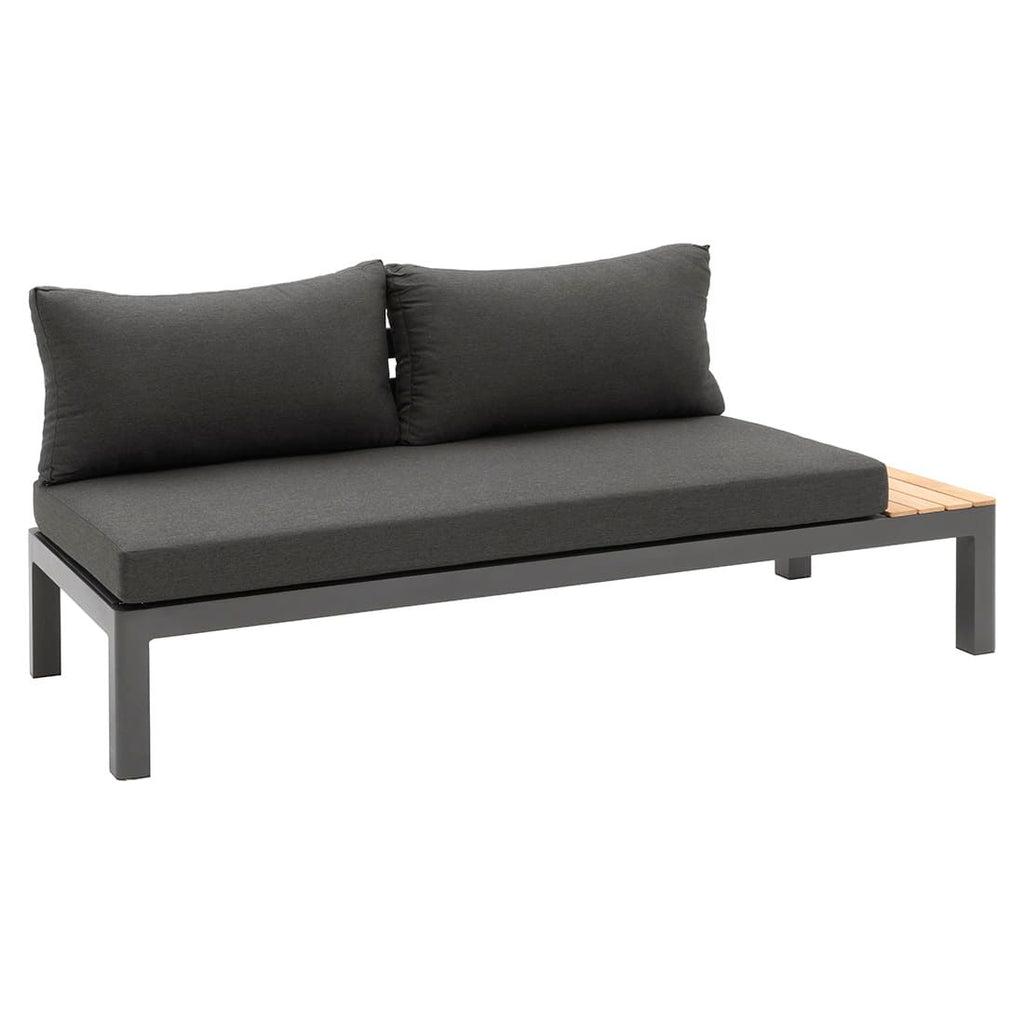 Hjørnesofa ute Ben med loungebord 270x270 cm aluminium - OUTLIV.
