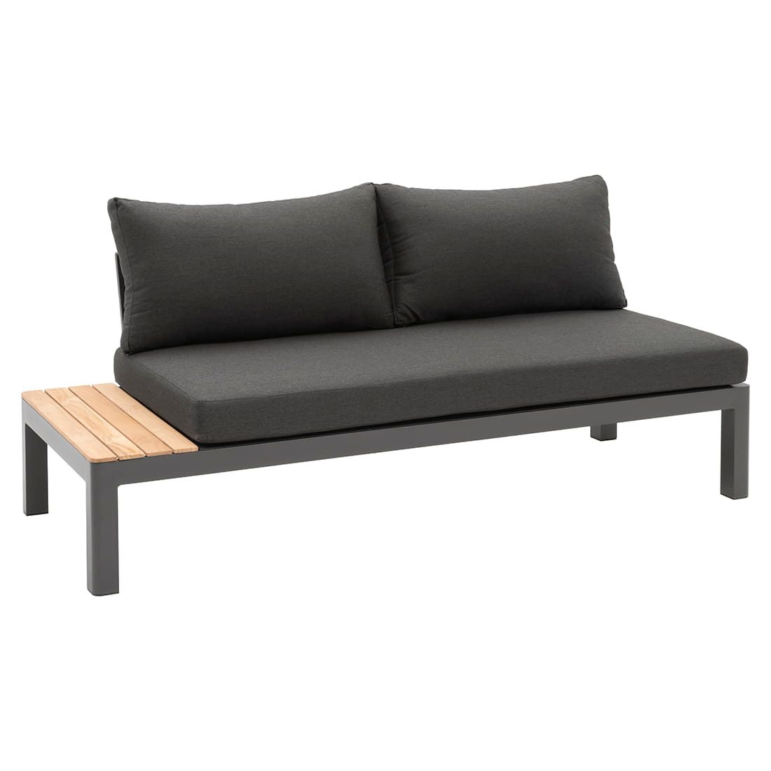 Hjørnesofa ute Ben med loungebord 270x270 cm aluminium - OUTLIV.