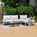 Hjørnesofa ute Berlin aluminium/polyester forfra