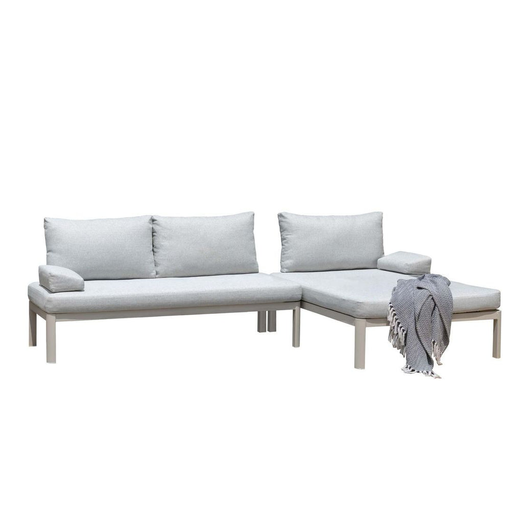 Hjørnesofa ute Berlin aluminium/polyester bakside