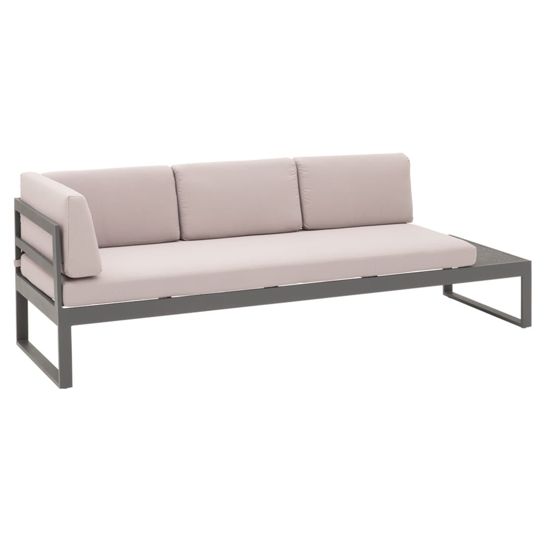 Hjørnesofa ute Brescia med loungebord, aluminium 222x219 cm - OUTLIV.