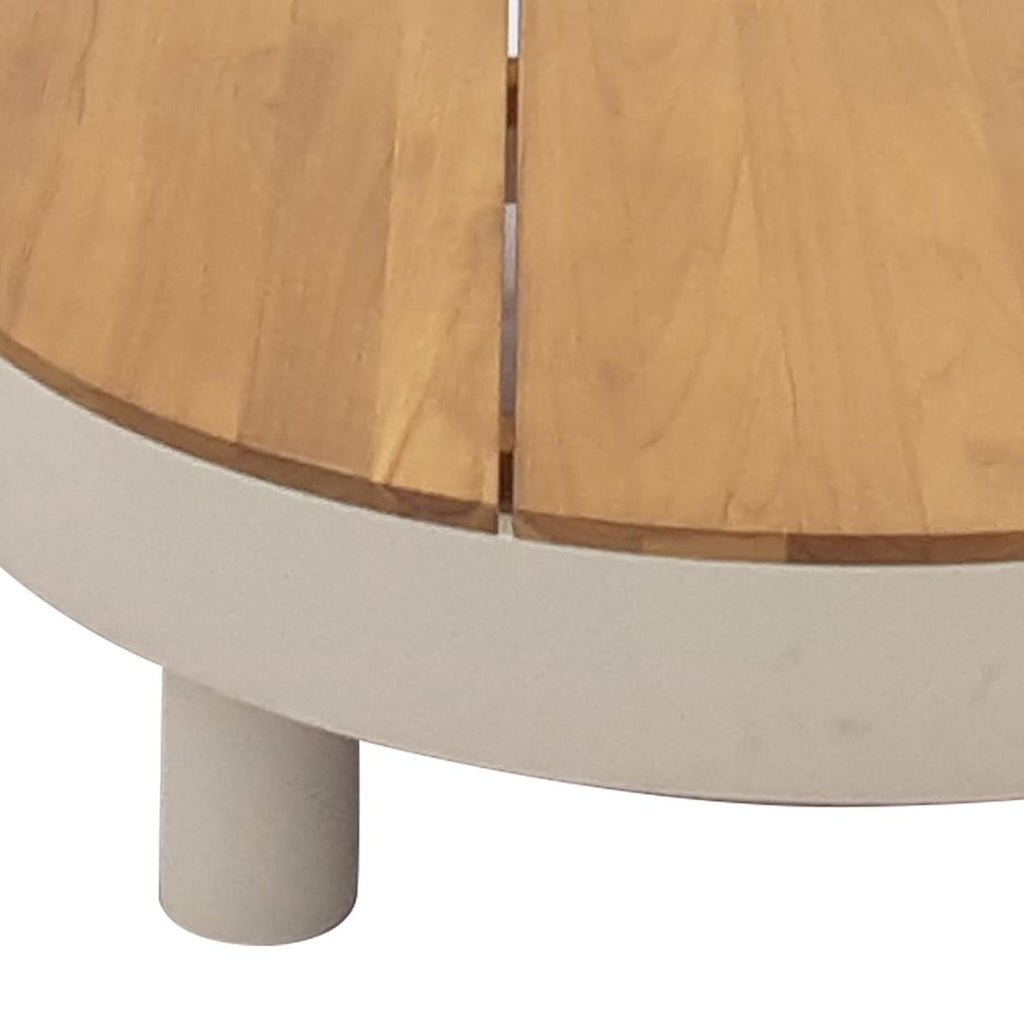 Hjørnesofa ute California med loungebord aluminium/teak 265x265 cm - OUTLIV.