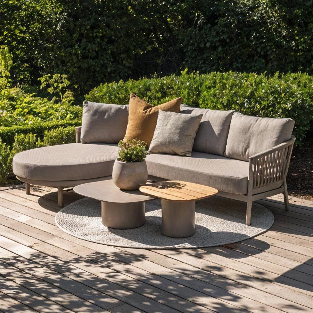 Hjørnesofa ute Catalana aluminium tau olefin sett forfra