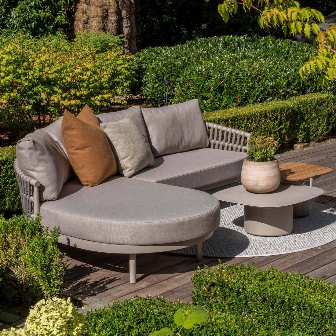 Hjørnesofa ute Catalana aluminium/tau/olefin 239x176 cm - 4Seasons