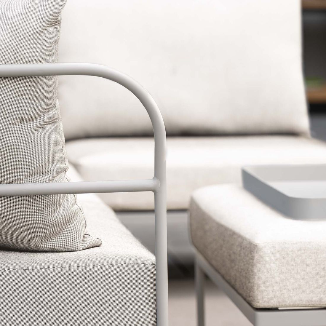 Oversikt over Hjørnesofa ute Coco 258x170 cm aluminium/utestoff - Stern i uterom