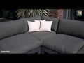 Hjørnesofa ute Comfort aluminium/Agora antrasitt - Kettler forfra