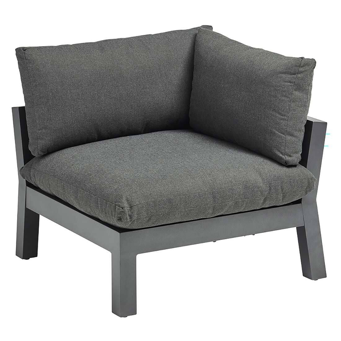 Montert Hjørnesofa ute Comfort aluminium/Agora antrasitt - Kettler i hage