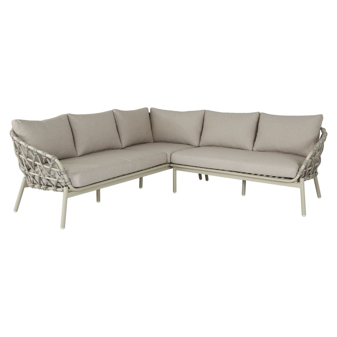 Hjørnesofa ute Dakota aluminium tau olefin bakside