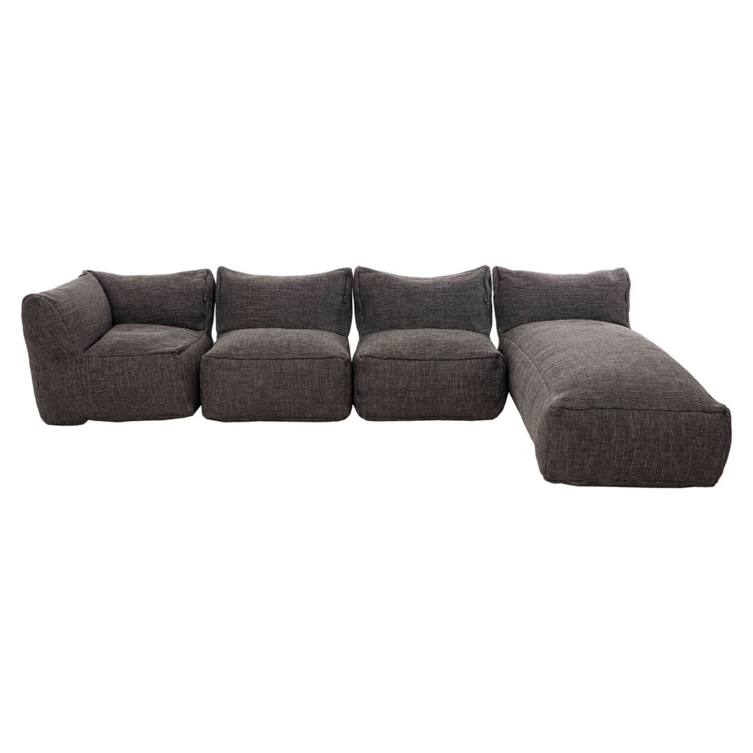 Hjørnesofa ute Dotty 295x200 cm polypropylen antrasitt bakside
