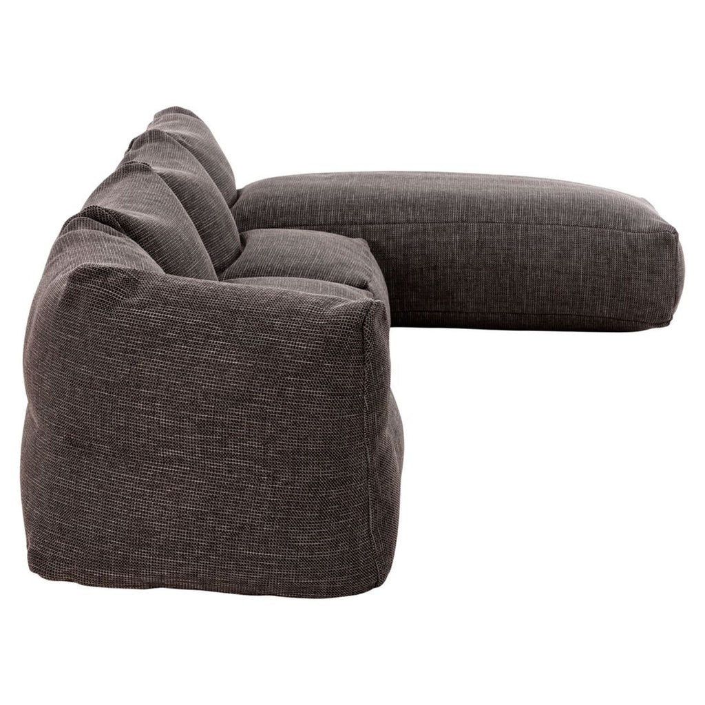 Nærbilde av hjørnesofaens tekstilmateriale Dotty 295x200 cm