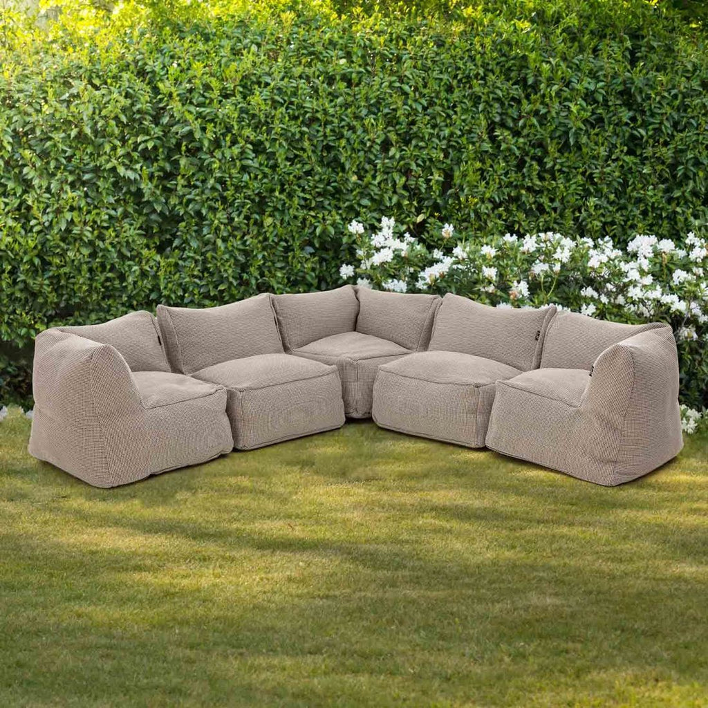 Hjørnesofa ute Dotty Cloud polypropylen beige sett forfra