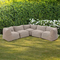 Hjørnesofa ute Dotty Cloud polypropylen beige sett forfra