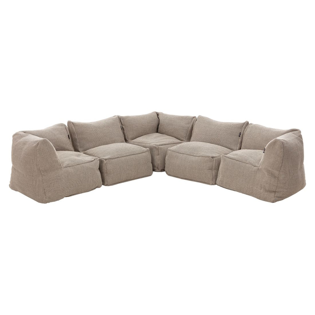 Hjørnesofa ute Dotty Cloud polypropylen beige sett bakfra
