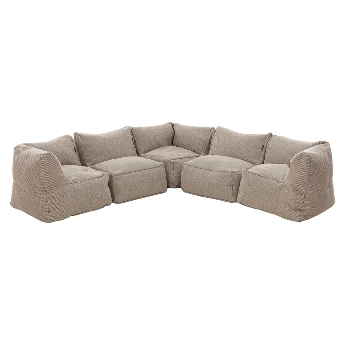 Hjørnesofa ute Dotty Cloud polypropylen beige sett bakfra