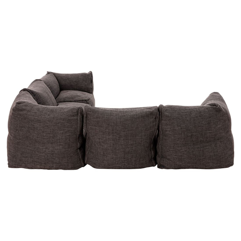 Sidevisning av Hjørnesofa ute Dotty polypropylen antrasitt