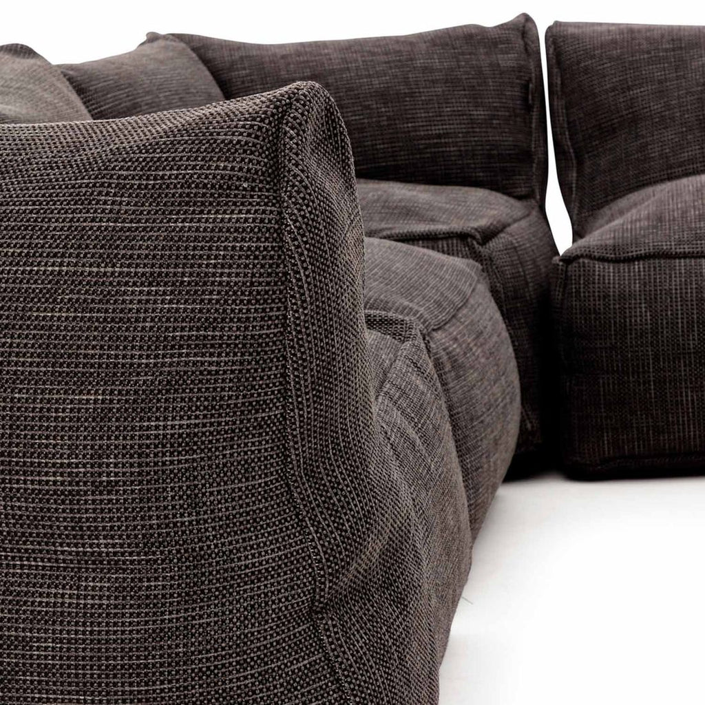 Hjørnesofa ute Dotty polypropylen antrasitt i moderne hage