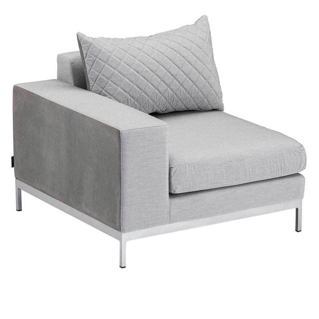 Nærbilde av ramme på Hjørnesofa ute Ego Modular aluminium/Sunbrella 257x188 cm