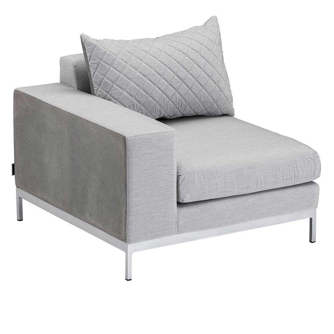 Nærbilde av ramme på Hjørnesofa ute Ego Modular aluminium/Sunbrella 257x188 cm