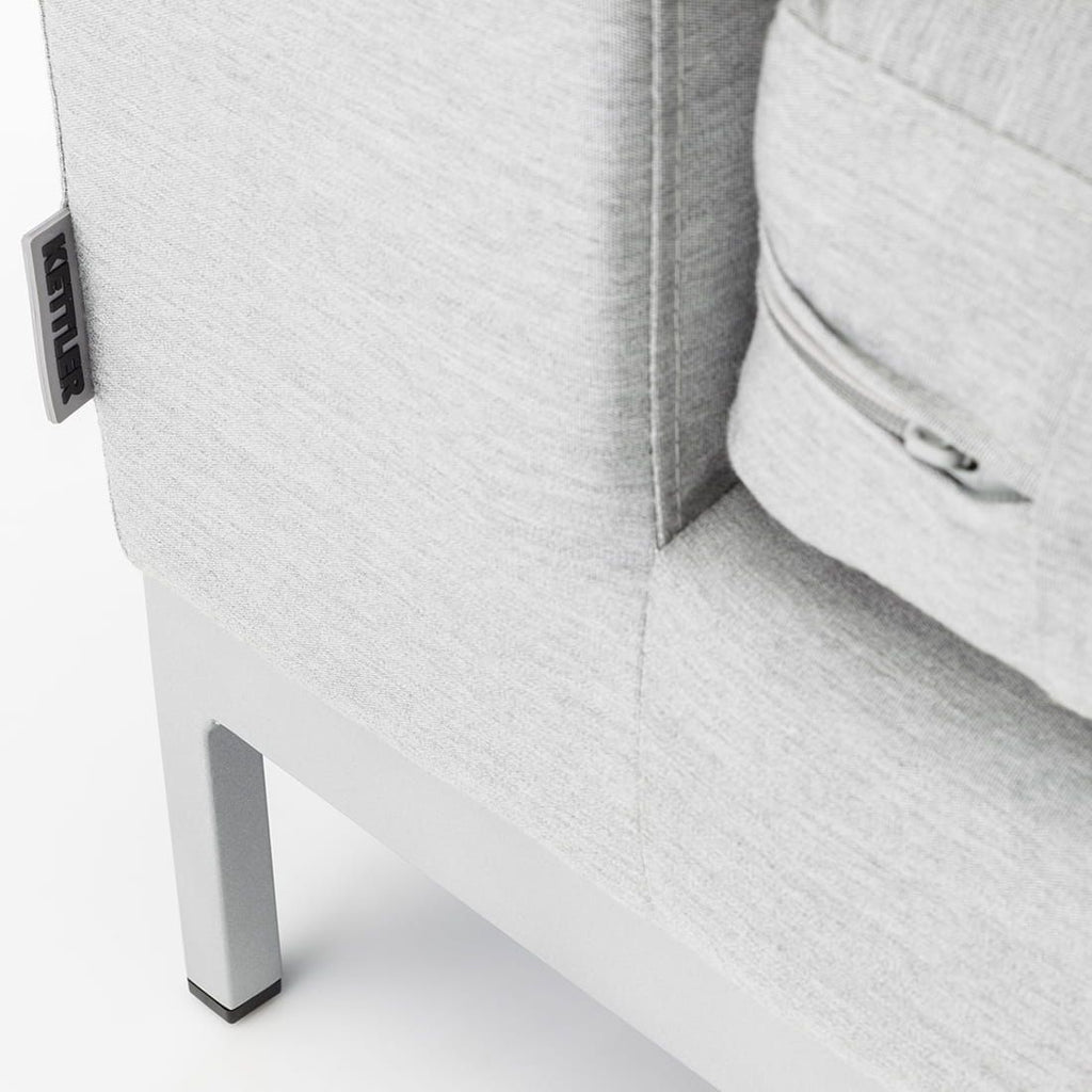Hjørnesofa ute Ego Modular aluminium/Sunbrella 257x188 cm - Kettler