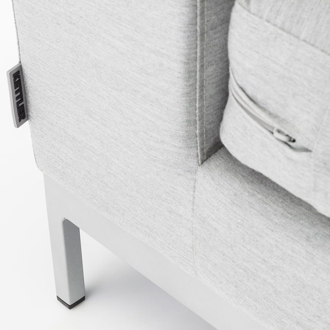 Hjørnesofa ute Ego Modular aluminium/Sunbrella 257x188 cm - Kettler