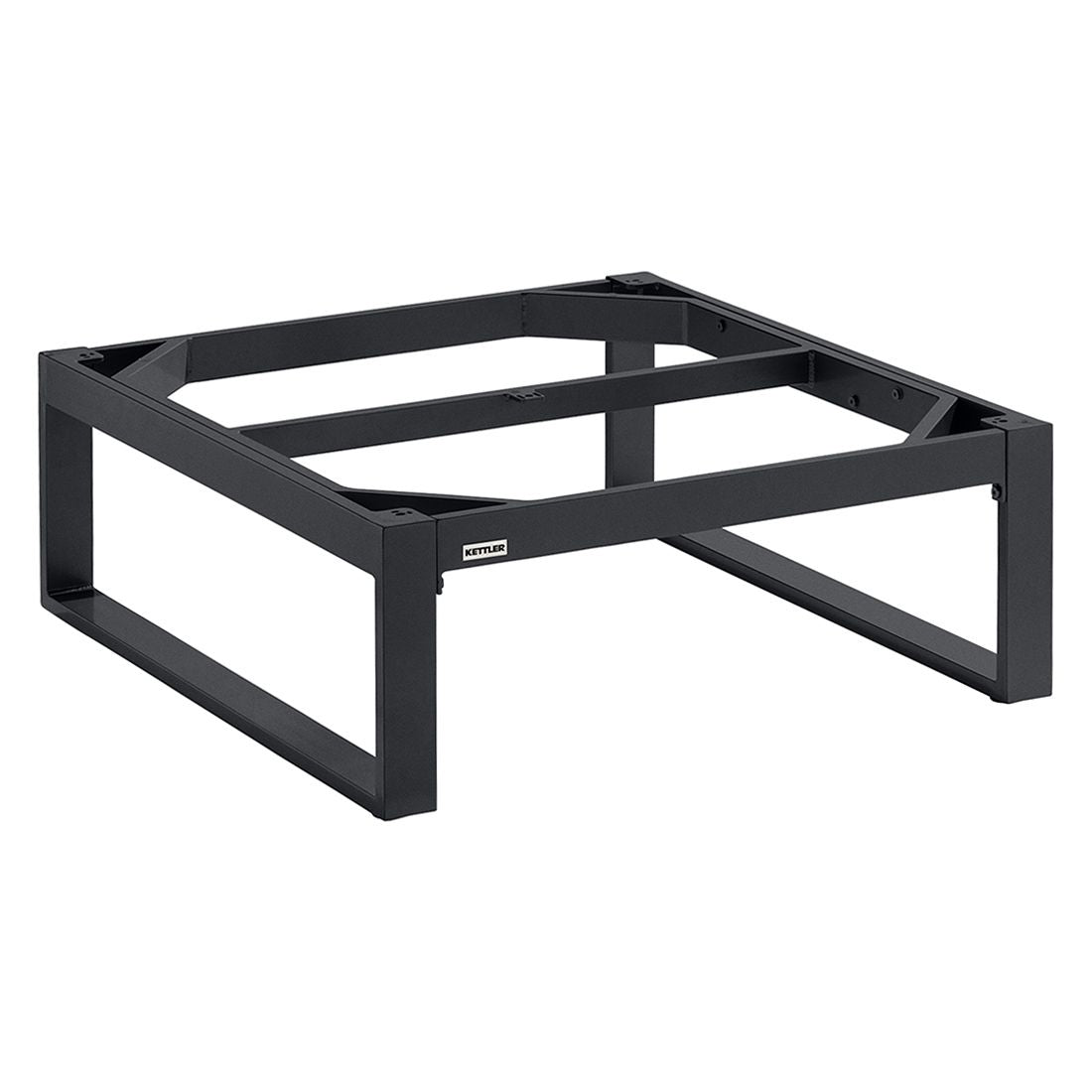 Nærbilde av bordplaten på Hjørnesofa ute Ego Modular med loungebord aluminium - Kettler