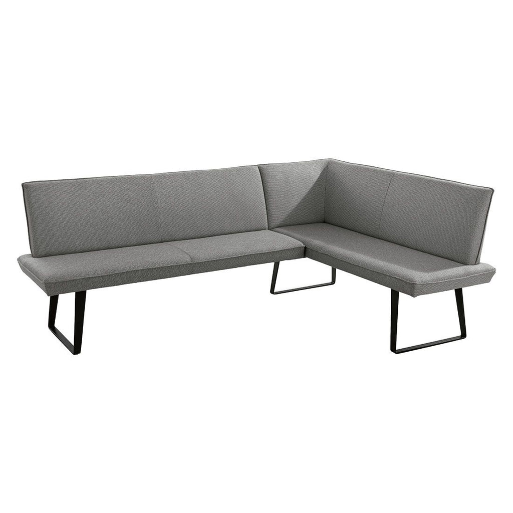 Hjørnesofa ute Elba stål/olefin 235x170 cm forfra
